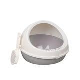 Maxbell Semi Enclosed Cat Litter Box Durable Cat Potty Toilet for Kitty Bunny Kitten