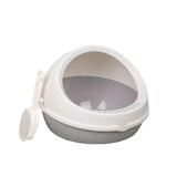 Maxbell Semi Enclosed Cat Litter Box Durable Cat Potty Toilet for Kitty Bunny Kitten
