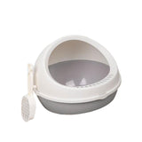 Maxbell Semi Enclosed Cat Litter Box Durable Cat Potty Toilet for Kitty Bunny Kitten