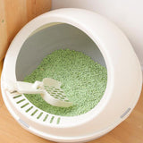 Maxbell Semi Enclosed Cat Litter Box Durable Cat Potty Toilet for Kitty Bunny Kitten