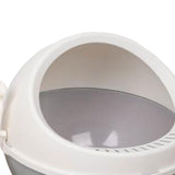 Maxbell Semi Enclosed Cat Litter Box Durable Cat Potty Toilet for Kitty Bunny Kitten
