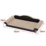 Maxbell Cat Scratcher Sofa Lounger Couch Cat Scratch Pad for Kitten Indoor Cats Rest 60cmx28cmx18cm