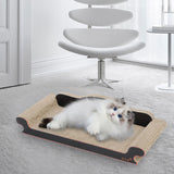 Maxbell Cat Scratcher Sofa Lounger Couch Cat Scratch Pad for Kitten Indoor Cats Rest 60cmx28cmx18cm