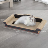 Maxbell Cat Scratcher Sofa Lounger Couch Cat Scratch Pad for Kitten Indoor Cats Rest 60cmx28cmx18cm
