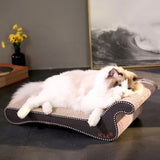 Maxbell Cat Scratcher Sofa Lounger Couch Cat Scratch Pad for Kitten Indoor Cats Rest 60cmx13cmx28cm