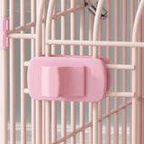 Maxbell Metal Dog Crate with Tray Pet Carrier Door Removable Heavy Duty Box pink M