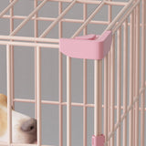 Maxbell Metal Dog Crate with Tray Pet Carrier Door Removable Heavy Duty Box pink M
