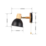 Maxbell Wall Lamp Iron E27 Base Shade Wall Mounted Light for Restaurant Bedroom Home