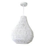 Maxbell Pendant Light Chandelier Rattan Shade E26 Base Rustic Hanging Lights Fixture