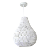 Maxbell Pendant Light Chandelier Rattan Shade E26 Base Rustic Hanging Lights Fixture