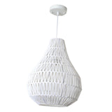 Maxbell Pendant Light Chandelier Rattan Shade E26 Base Rustic Hanging Lights Fixture