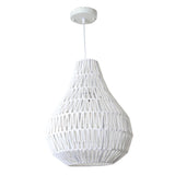 Maxbell Pendant Light Chandelier Rattan Shade E26 Base Rustic Hanging Lights Fixture