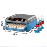 Maxbell Automatic Egg Incubator Easy Cleaning Chicken Hatcher for Quail Goose Pigeon 64 Eggs