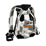 Maxbell Cat Carrier Backpack Chest Bag Legs Out Hands Free Adjustable Shoulder Strap L Gray White