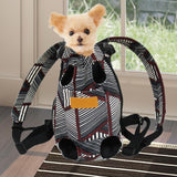 Maxbell Cat Carrier Backpack Chest Bag Legs Out Hands Free Adjustable Shoulder Strap M Black Stripes
