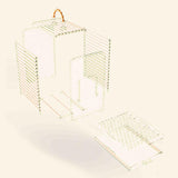 Maxbell Bird Carrier Cage Pets Carrier Cage Cockatiel for Guinea Pig Finches Conures