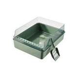 Maxbell Cat Litter Box Open Air with Rim for Indoor Cats Low Profile Cat Litter Tray Green