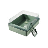 Maxbell Cat Litter Box Open Air with Rim for Indoor Cats Low Profile Cat Litter Tray Green