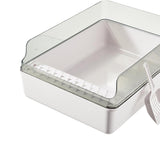 Maxbell Cat Litter Box Open Air with Rim for Indoor Cats Low Profile Cat Litter Tray White
