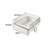 Maxbell Cat Litter Box Open Air with Rim for Indoor Cats Low Profile Cat Litter Tray White