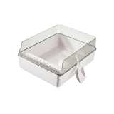Maxbell Cat Litter Box Open Air with Rim for Indoor Cats Low Profile Cat Litter Tray White