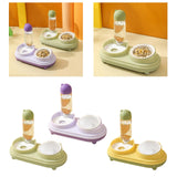 Maxbell Drinking Fountain Practical Tilted Cat Food Bowl for Rabbit Small Medium Dog Violet