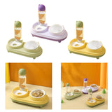 Maxbell Drinking Fountain Practical Tilted Cat Food Bowl for Rabbit Small Medium Dog Violet