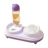 Maxbell Drinking Fountain Practical Tilted Cat Food Bowl for Rabbit Small Medium Dog Violet