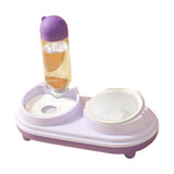 Maxbell Drinking Fountain Practical Tilted Cat Food Bowl for Rabbit Small Medium Dog Violet