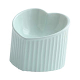 Maxbell Ceramic Tilted Elevated Cat Bowl Porcelain Cat Feeding Bowl Cute Handicrafts Light Green