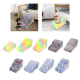 Maxbell Dog Ladder Dog Stairs Puppy Cat Steps with Noctilucent Durable Non Slip Base Colorful 53x38x23cm