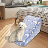 Maxbell Dog Ladder Dog Stairs Puppy Cat Steps with Noctilucent Durable Non Slip Base Star Moon 58x31x28cm