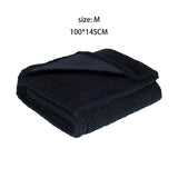 Maxbell Dog Blanket Waterproof Flannel Puppy Blanket for Bed Water Resistant Coating Black M