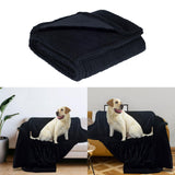 Maxbell Dog Blanket Waterproof Flannel Puppy Blanket for Bed Water Resistant Coating Black M