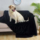 Maxbell Dog Blanket Waterproof Flannel Puppy Blanket for Bed Water Resistant Coating Black M