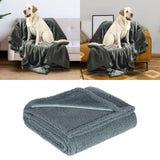 Maxbell Dog Blanket Waterproof Flannel Puppy Blanket for Bed Water Resistant Coating Grey S