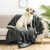 Maxbell Dog Blanket Waterproof Flannel Puppy Blanket for Bed Water Resistant Coating Grey S