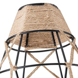 Maxbell Woven Rope Lamp Shade Metal Cage Lampshade Industrial Pendant Light Shade Style A