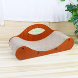 Maxbell Cat Scratcher Large Wide Pet Bed Grinding Claw Cat Scratch Bed Cat Furniture Dangling Ball