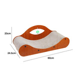 Maxbell Cat Scratcher Large Wide Pet Bed Grinding Claw Cat Scratch Bed Cat Furniture Dangling Ball
