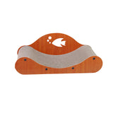 Maxbell Cat Scratcher Large Wide Pet Bed Grinding Claw Cat Scratch Bed Cat Furniture Fish Pattern