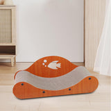 Maxbell Cat Scratcher Large Wide Pet Bed Grinding Claw Cat Scratch Bed Cat Furniture Fish Pattern