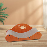 Maxbell Cat Scratcher Large Wide Pet Bed Grinding Claw Cat Scratch Bed Cat Furniture Fish Pattern