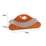 Maxbell Cat Scratcher Large Wide Pet Bed Grinding Claw Cat Scratch Bed Cat Furniture Fish Pattern