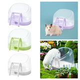 Maxbell Hamster Sand Bath Box Bathroom House Toilet Bathtub for Squirrels Mice Mouse Violet