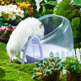 Maxbell Hamster Sand Bath Box Bathroom House Toilet Bathtub for Squirrels Mice Mouse Violet