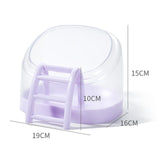 Maxbell Hamster Sand Bath Box Bathroom House Toilet Bathtub for Squirrels Mice Mouse Violet