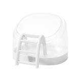 Maxbell Hamster Sand Bath Box Bathroom House Toilet Bathtub for Squirrels Mice Mouse White