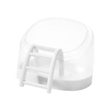 Maxbell Hamster Sand Bath Box Bathroom House Toilet Bathtub for Squirrels Mice Mouse White