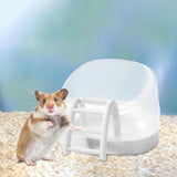 Maxbell Hamster Sand Bath Box Bathroom House Toilet Bathtub for Squirrels Mice Mouse White